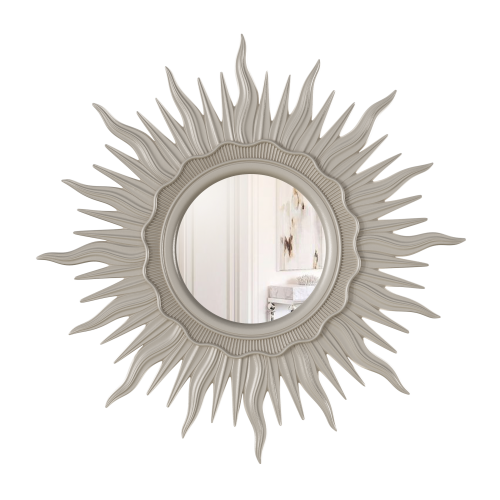 Casa Verdi Sun wall mirror 74 cm. With MDF frame, mirror size 26 cm, gold