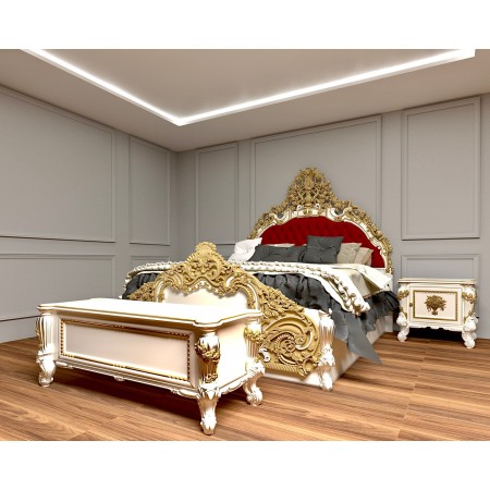 Ліжко Barocco із масиву вільхи   - Фото 1