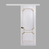 Розсувні двері Barocco з масиву вільхи білі з патиною - Фото 2