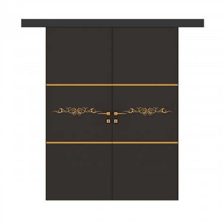 Подвійні розсувні двері Liga з масиву вільхи  - Фото 1