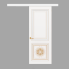 Розсувні двері Lusso 7 з масиву вільхи біла з патиною - Фото 2